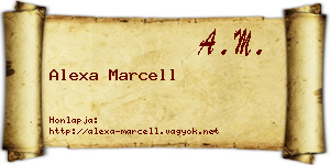 Alexa Marcell névjegykártya