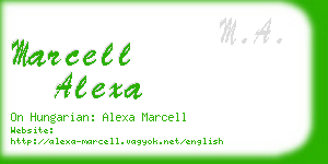 marcell alexa business card